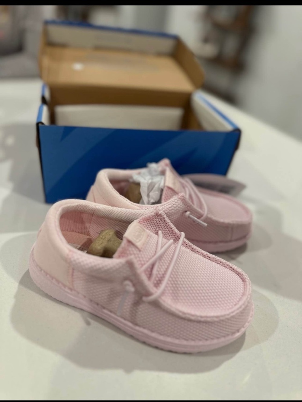 Hey Dude Kids Light Pink Canvas Slip-On Shoes
